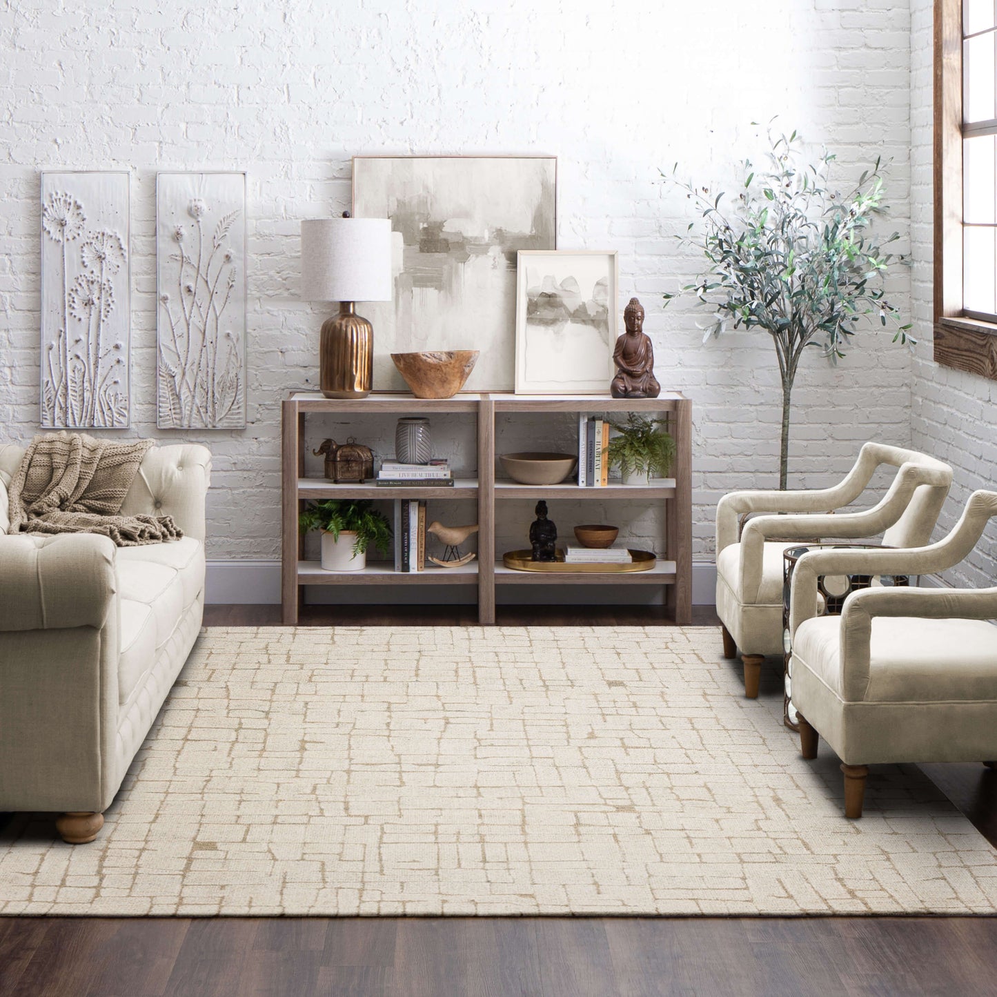 Taylor Square Ivory Area Rug - Karastan