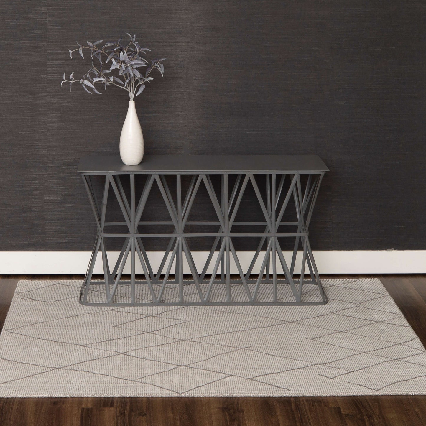 Tribal Diamond Silver Area Rug - Karastan