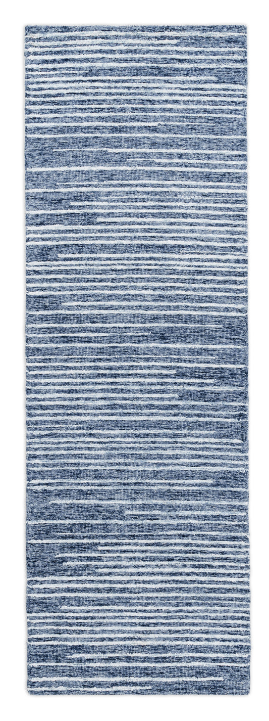 Tuscany 406 Navy Villa Hand Tufted Performance Area Rug - KAS