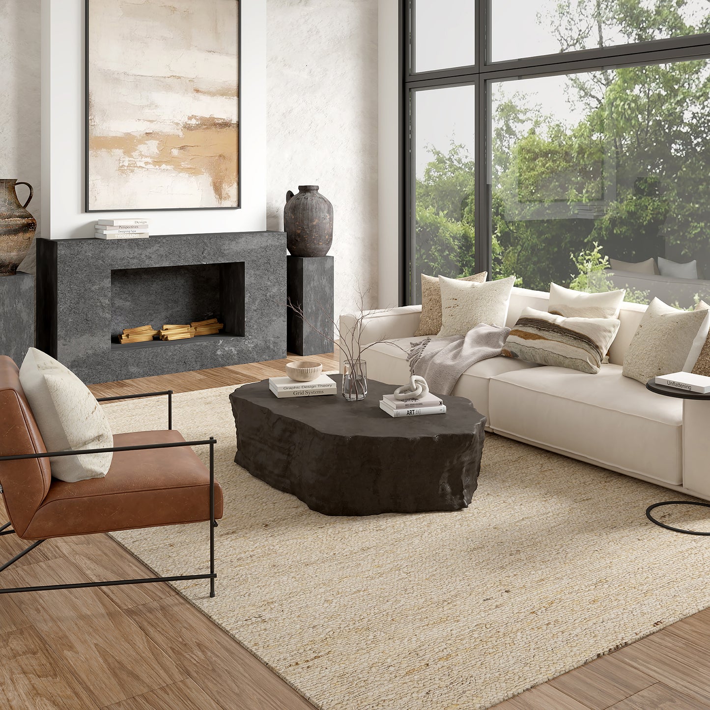 Valour-82874 Farmhouse Hand-Woven Beige/Ivory Self-Backed Indoor Area Rug - LR Home