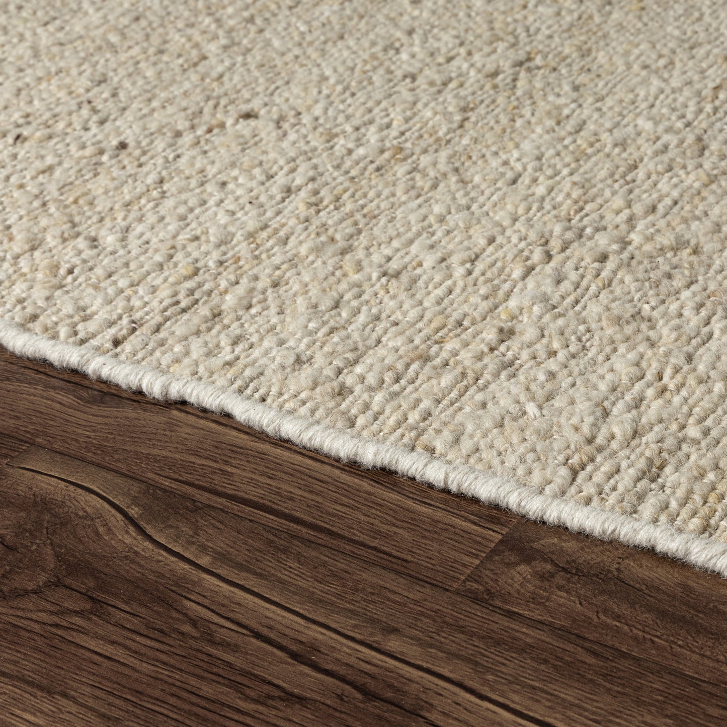 Valour-82874 Farmhouse Hand-Woven Beige/Ivory Self-Backed Indoor Area Rug - LR Home