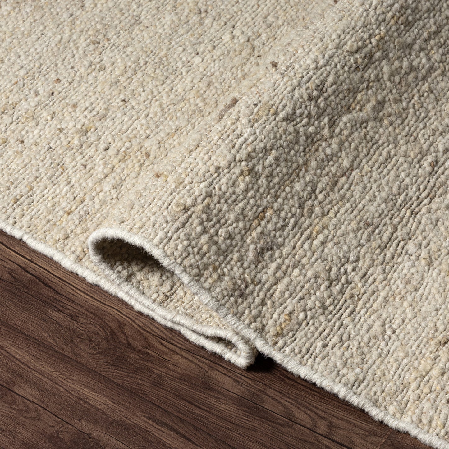 Valour-82874 Farmhouse Hand-Woven Beige/Ivory Self-Backed Indoor Area Rug - LR Home