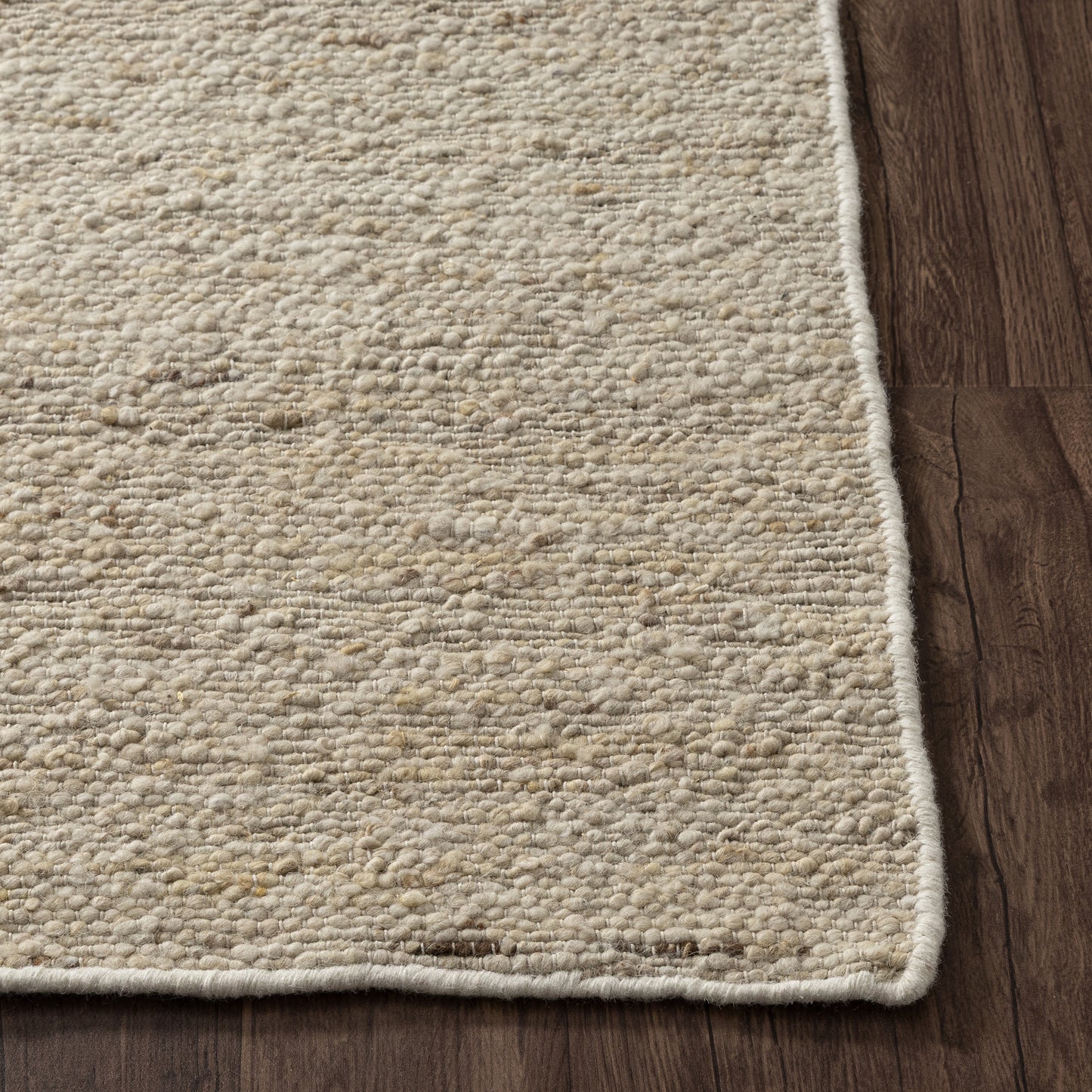Valour-82874 Farmhouse Hand-Woven Beige/Ivory Self-Backed Indoor Area Rug - LR Home