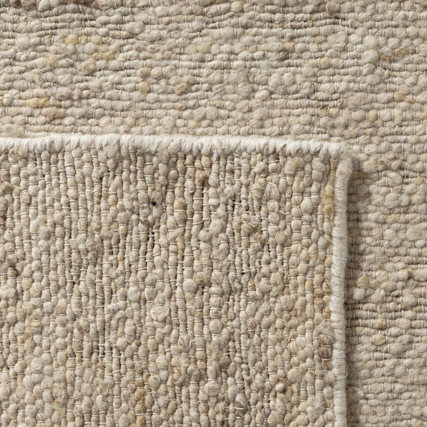 Valour-82874 Farmhouse Hand-Woven Beige/Ivory Self-Backed Indoor Area Rug - LR Home