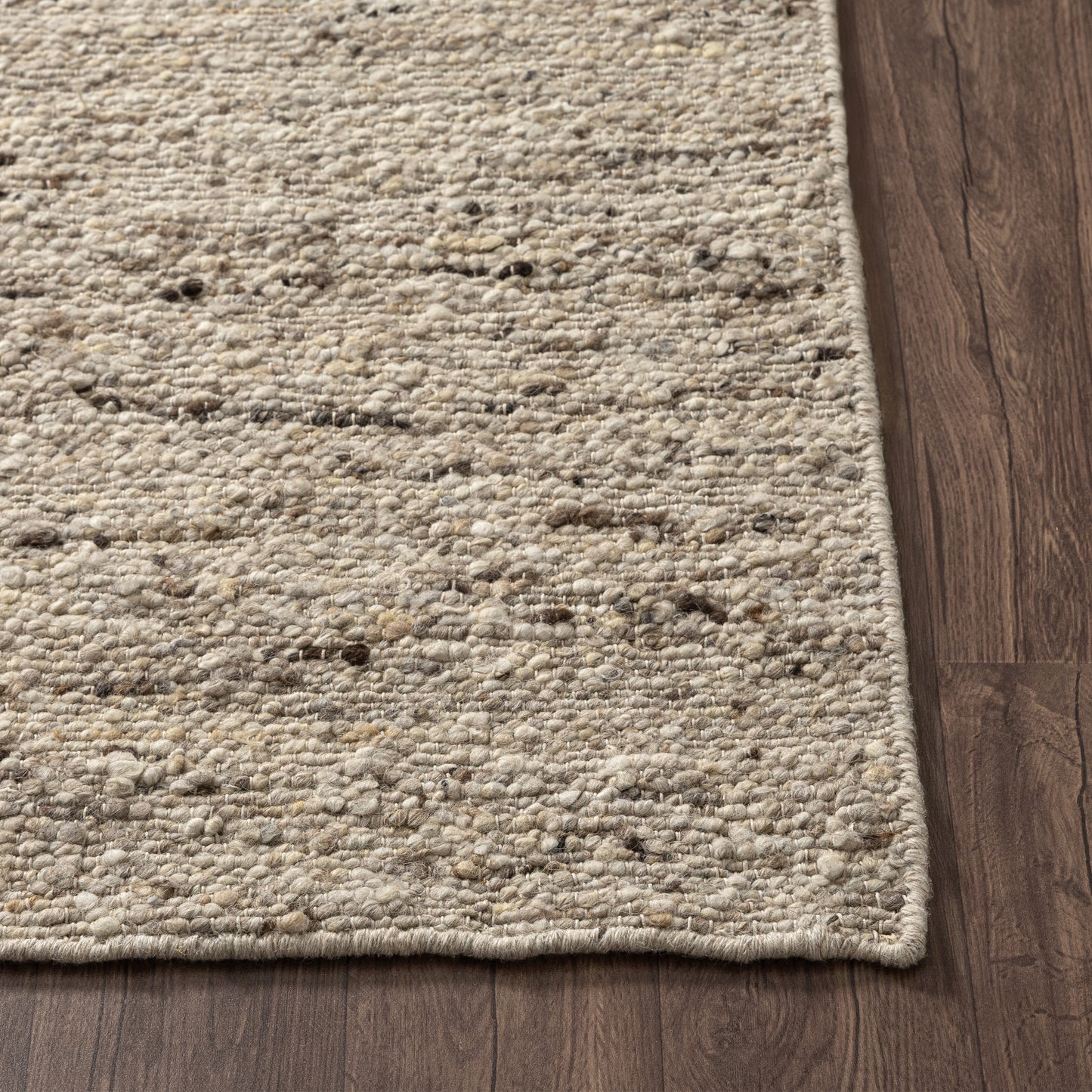 Valour-82875 Farmhouse Hand-Woven Beige/Brown Self-Backed Indoor Area Rug - LR Home