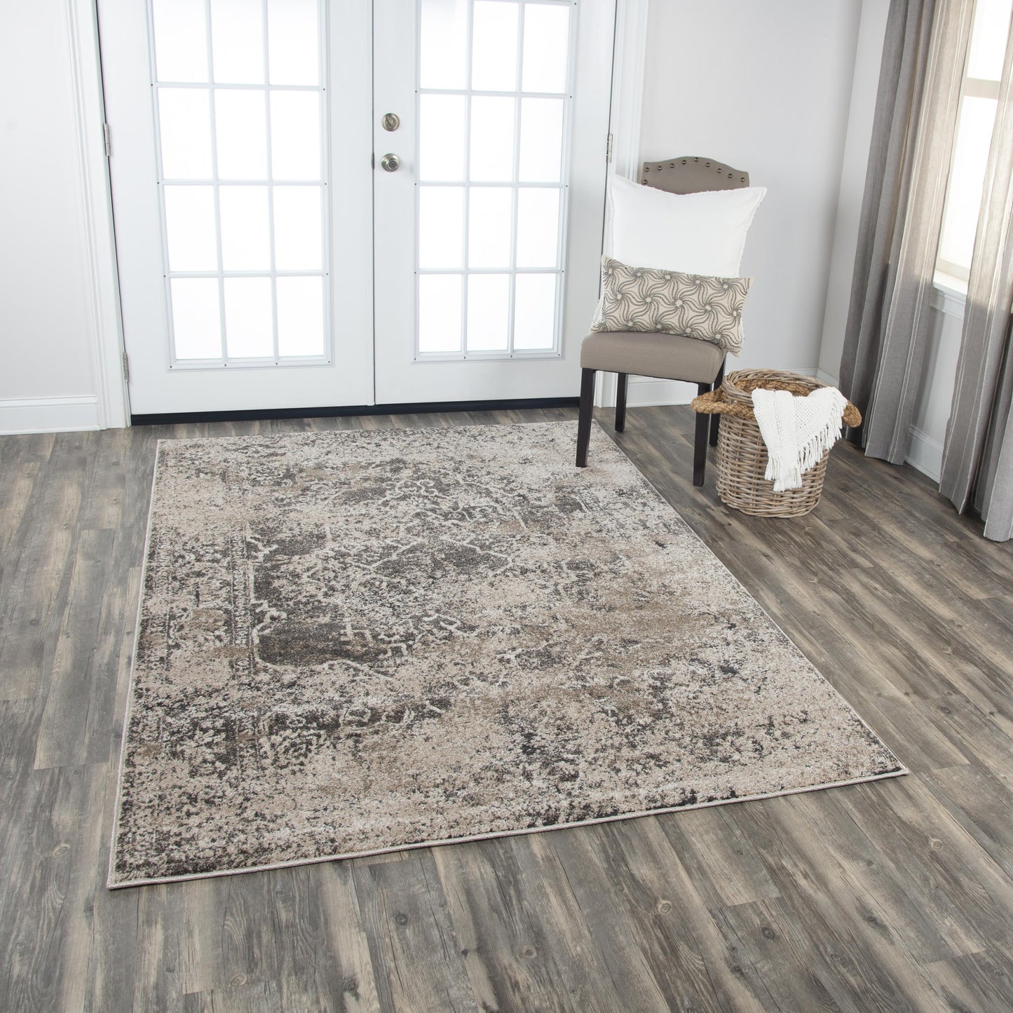 Valencia VCA101 Beige Machine-Made Rug - Rizzy