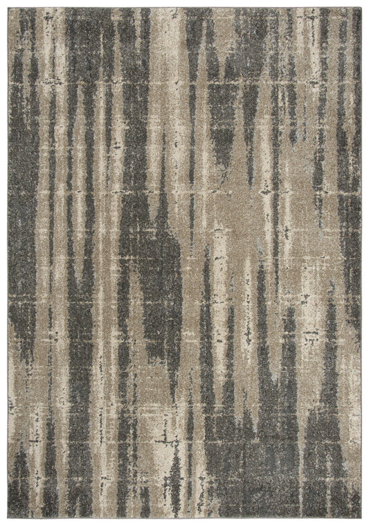 Valencia VCA105 Beige/Silver Machine-Made Rug - Rizzy