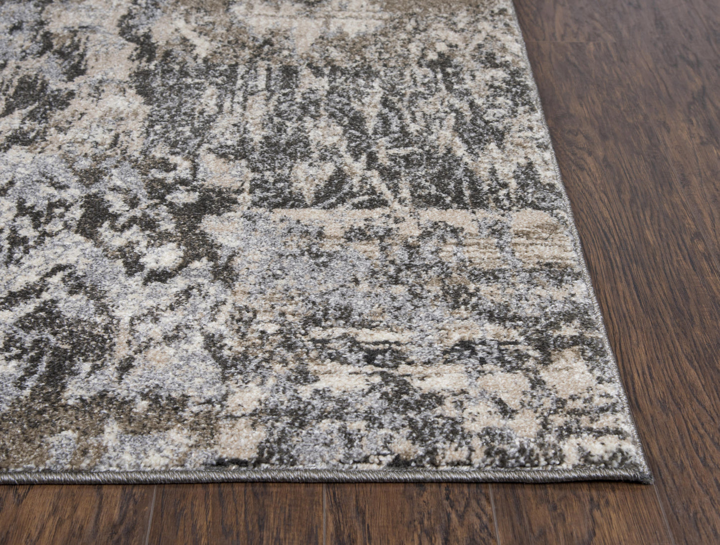 Valencia VCA106 Beige/Silver Machine-Made Rug - Rizzy