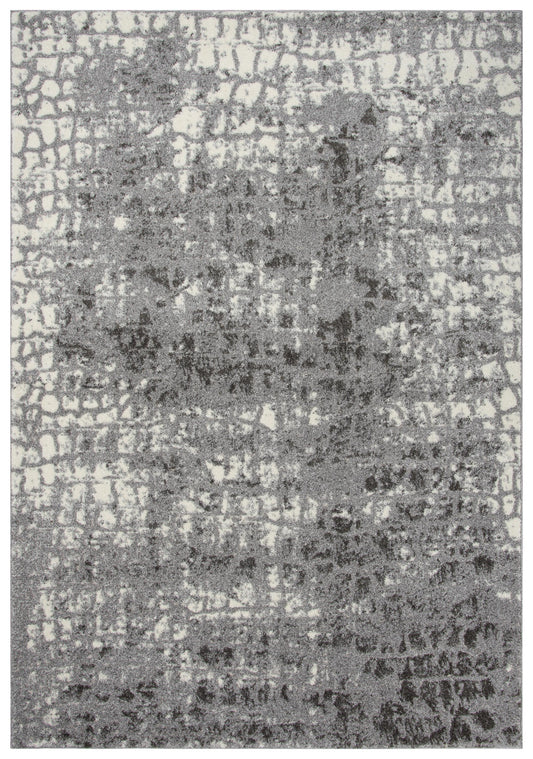 Valencia VCA110 Ivory/Gray Machine-Made Rug - Rizzy