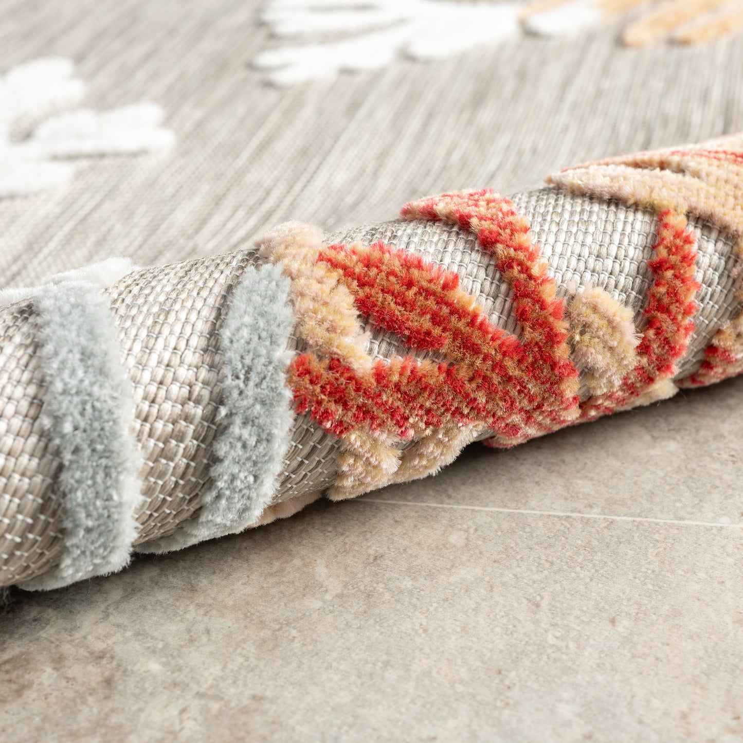 Veranda-82104 Coastal Power-Loomed Beige/Multi Polypropylene Indoor/Outdoor Area Rug - LR Home