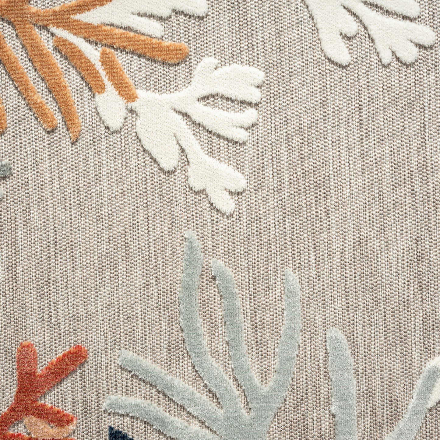 Veranda-82104 Coastal Power-Loomed Beige/Multi Polypropylene Indoor/Outdoor Area Rug - LR Home