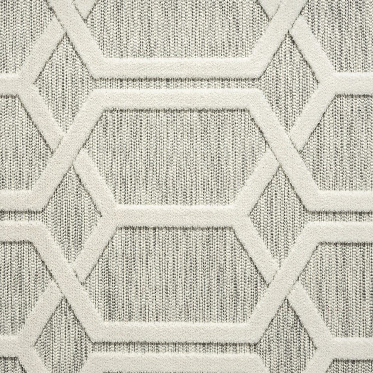 Geometric Hi-Low Modern Gray Indoor Outdoor Area Rug - lifestyle view