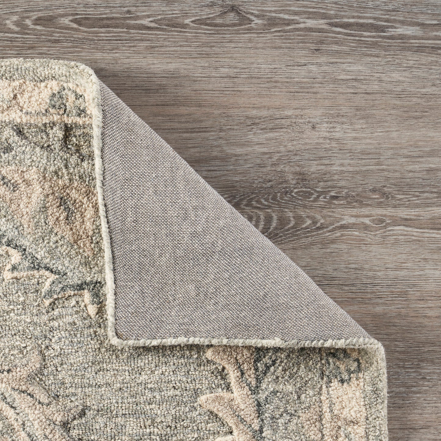 VICTO-81583 Transitional/Casual Hand-Tufted Gray/Blue  Wool Indoor Area Rugs - LR Home