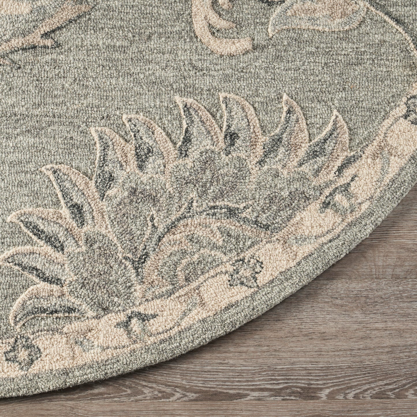 VICTO-81583 Transitional/Casual Hand-Tufted Gray/Blue  Wool Indoor Area Rugs - LR Home