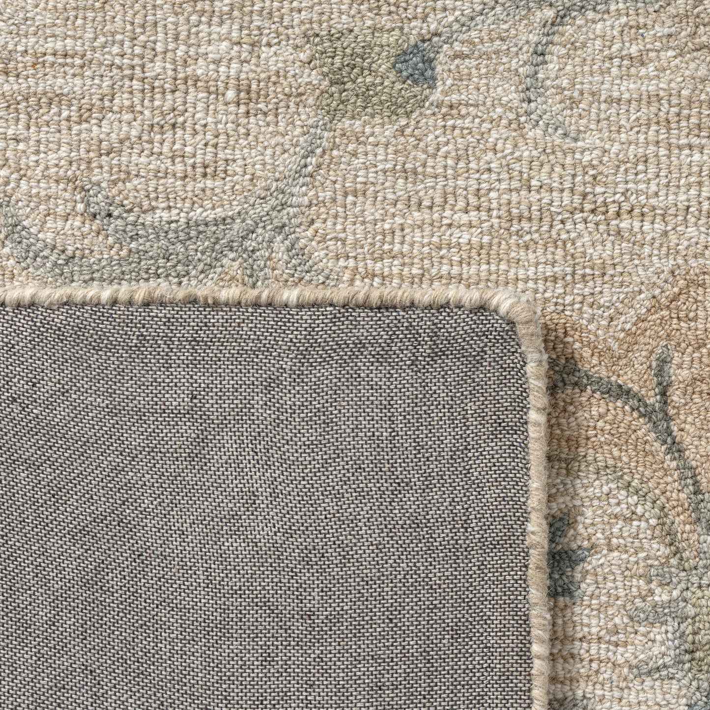 Victorian-81584 Traditional Hand-Tufted Ivory/Light Blue Cotton Indoor Area Rug - LR Home