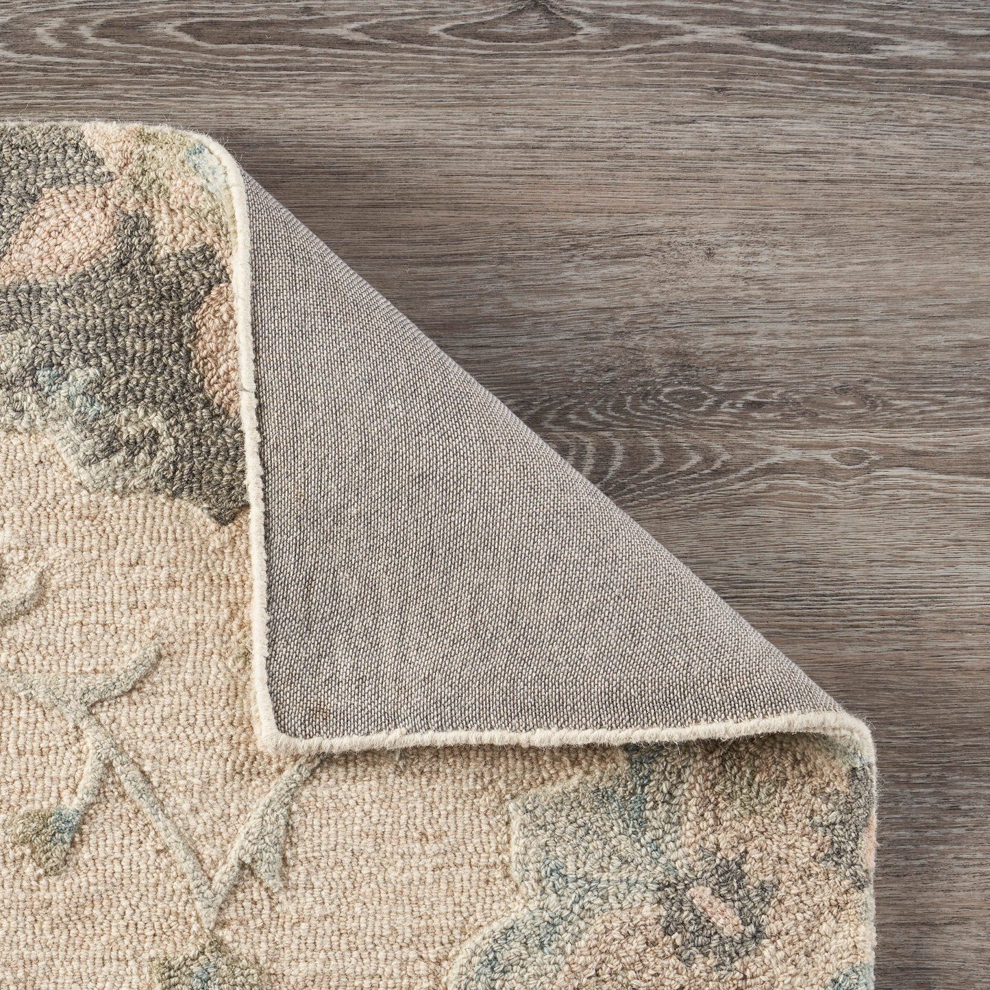 VICTO-81582 Transitional/Casual Hand-Tufted Ivory/Light Blue  Wool Indoor Area Rugs - LR Home