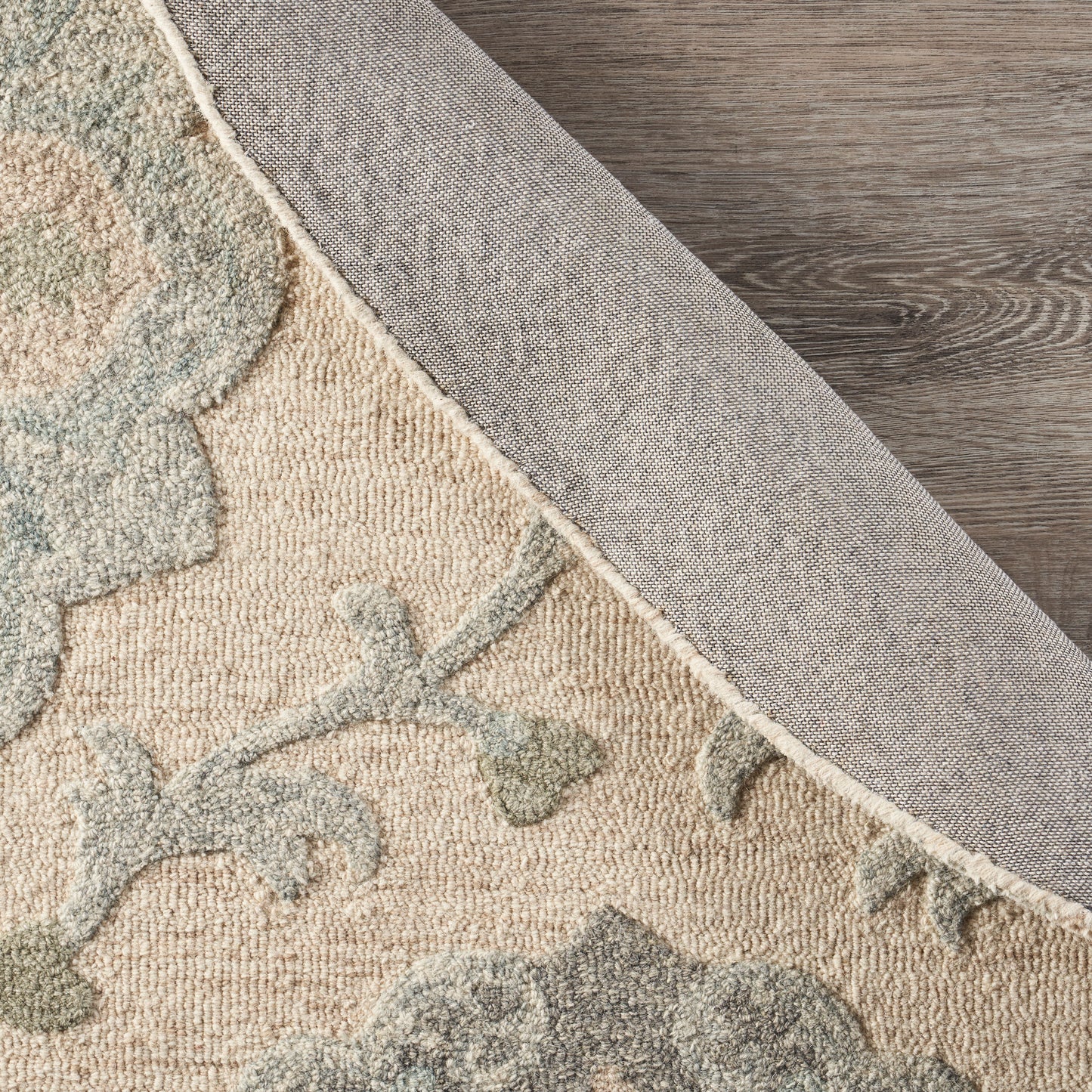 VICTO-81582 Transitional/Casual Hand-Tufted Ivory/Light Blue  Wool Indoor Area Rugs - LR Home