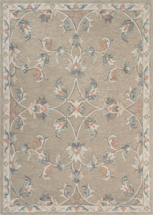Mirroring Floral Bloom Area Rug - Silo view