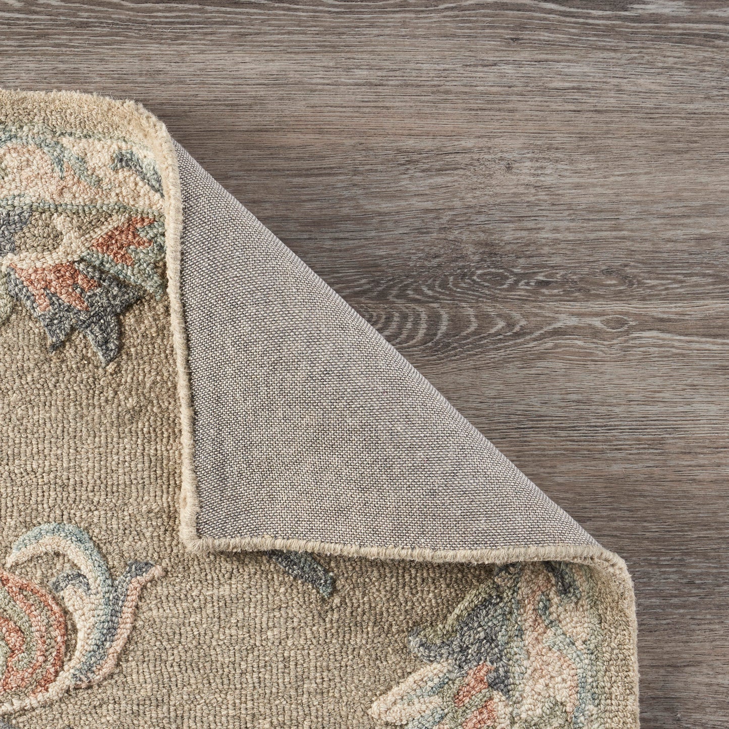 VICTO-81581 Transitional/Casual Hand-Tufted Silver/Cream/Blue Wool Indoor Area Rugs - LR Home