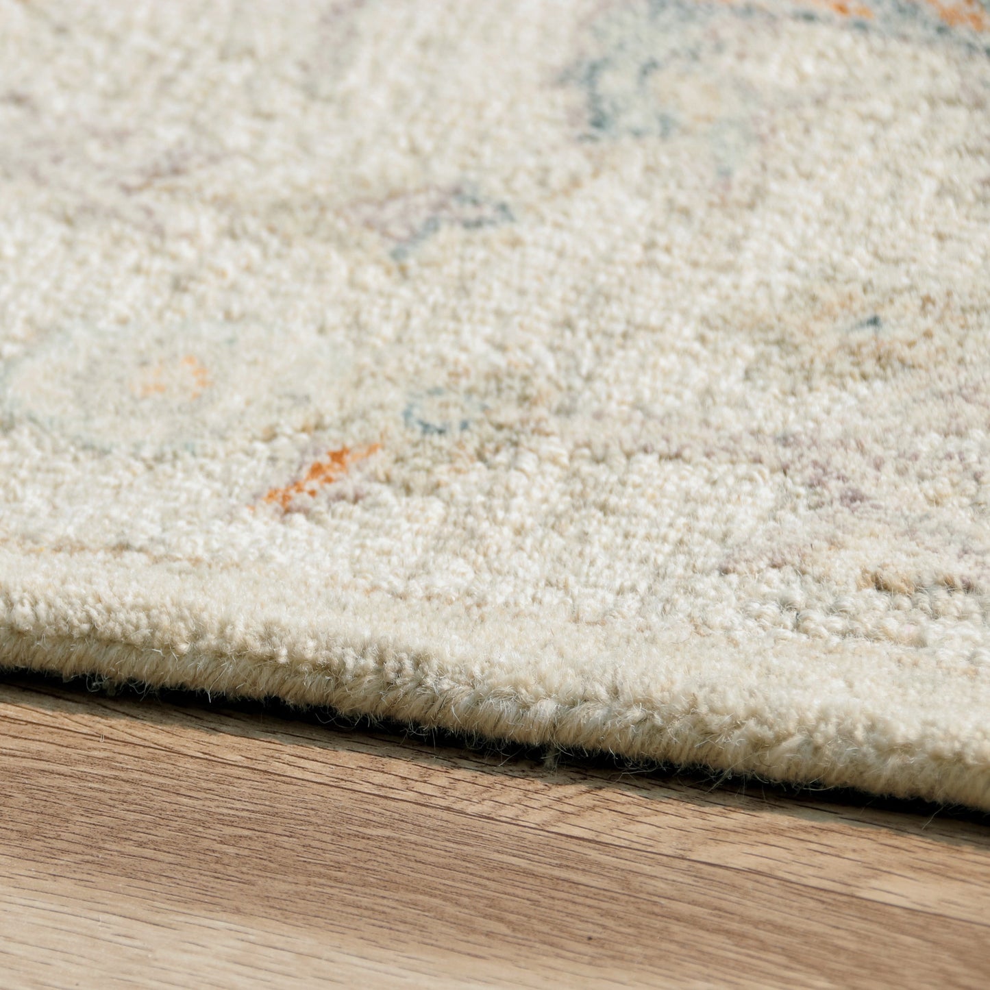 Vintage-81921 Traditional Hand-Tufted Cream/Taupe/Blue Cotton Indoor Area Rug - LR Home