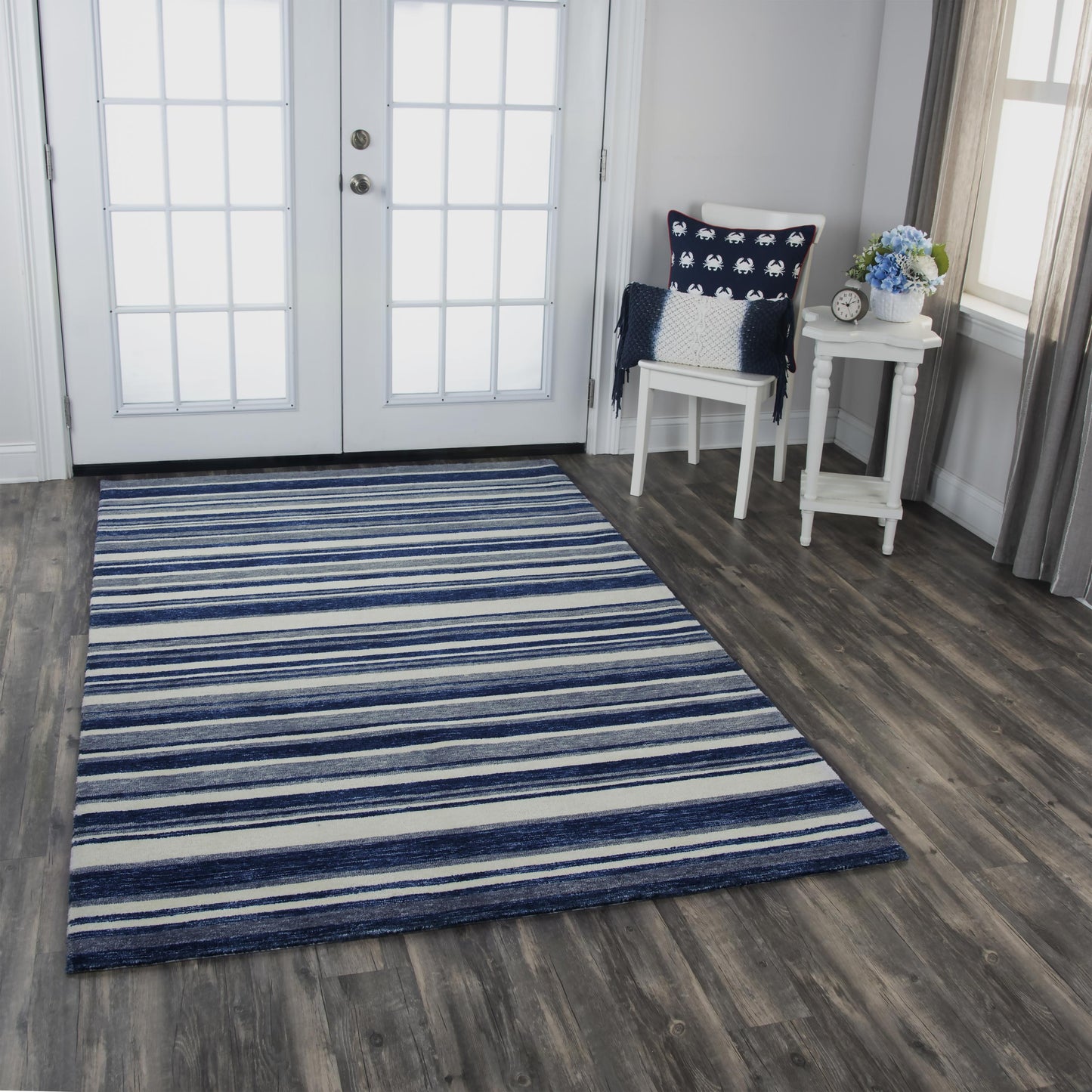 Villa VLA102 Blue/Gray Hand-Tufted Rug - Rizzy