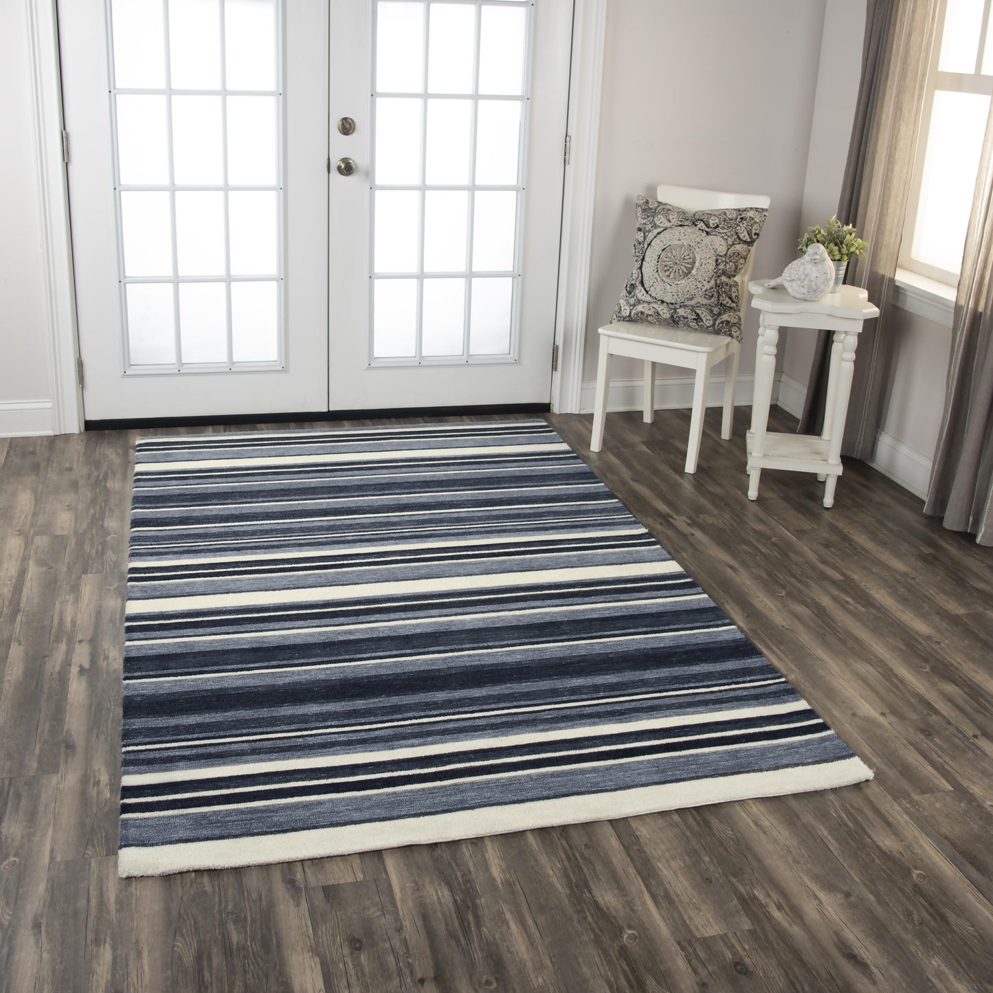 Villa VLA103 Charcoal/Gray Hand-Tufted Rug - Rizzy