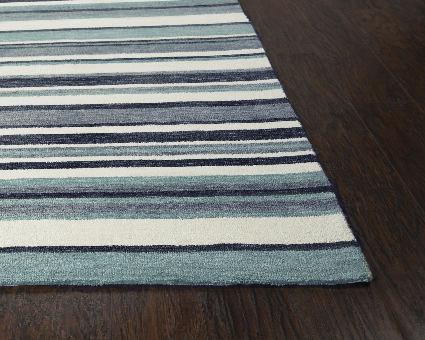 Villa VLA105 Aqua/Gray Hand-Tufted Rug - Rizzy