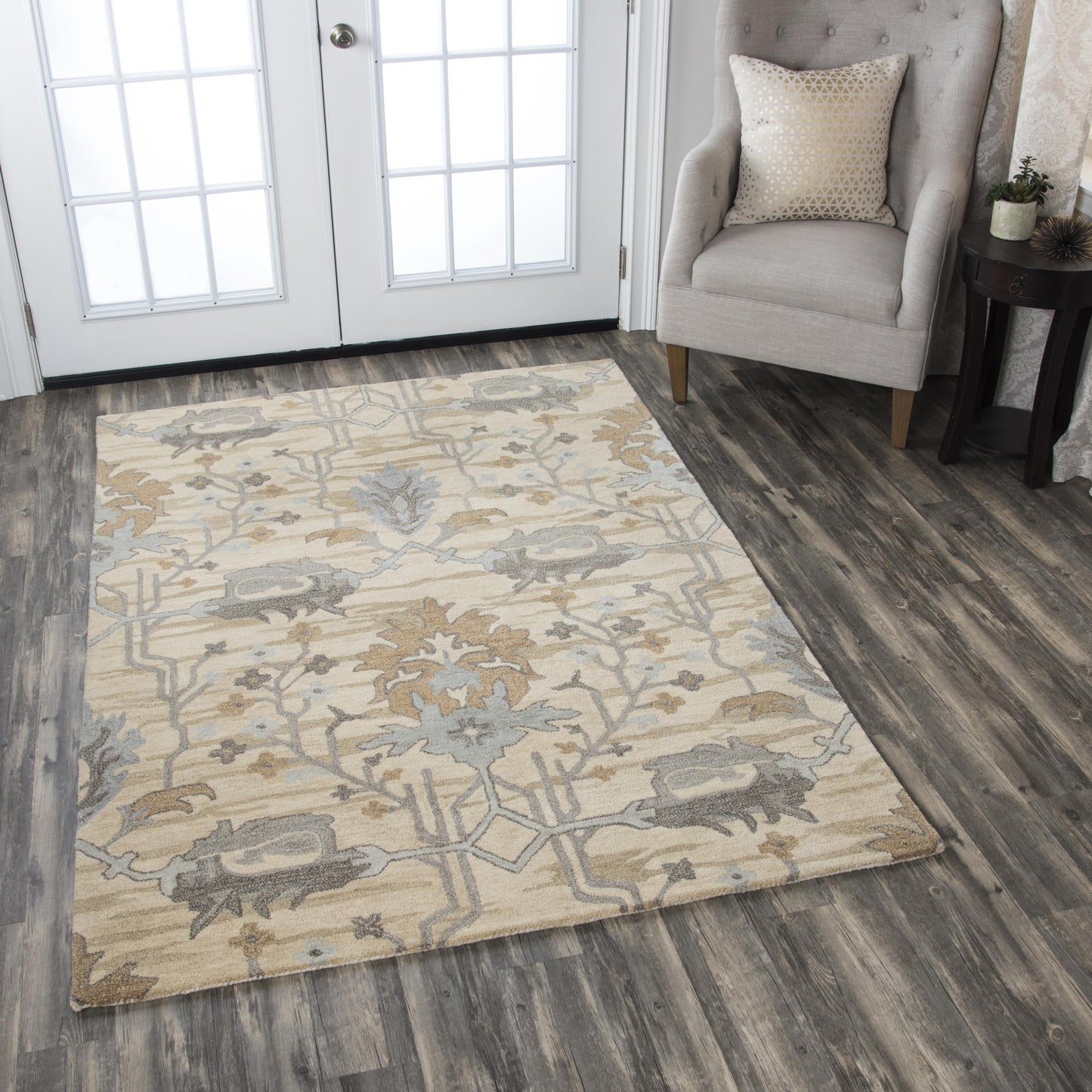 Valintino VN610A Beige Hand-Tufted Rug - Rizzy