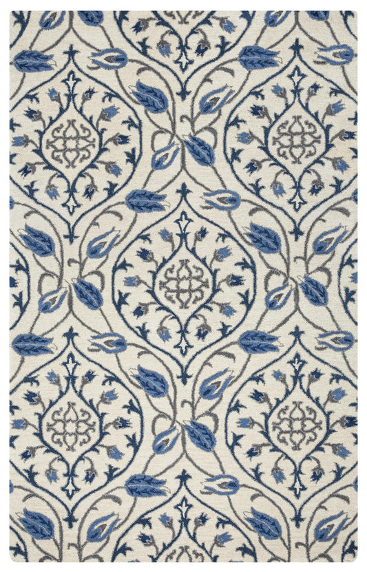 Valintino VN9522 ivory Hand-Tufted Rug - Rizzy