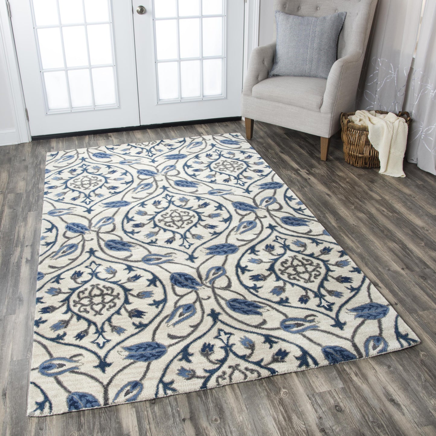 Valintino VN9522 ivory Hand-Tufted Rug - Rizzy