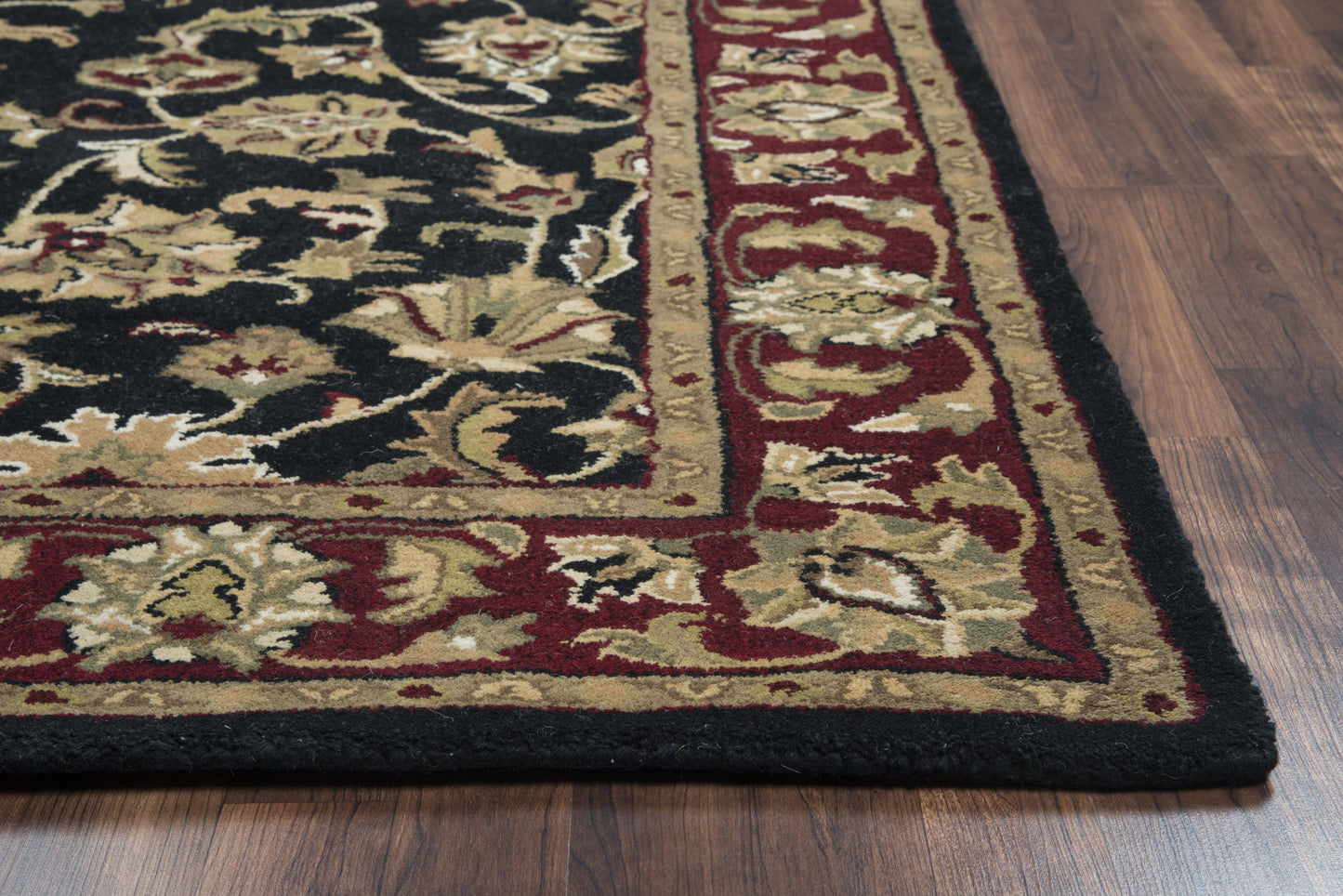 Volare VO0821 Black Hand-Tufted Rug - Rizzy