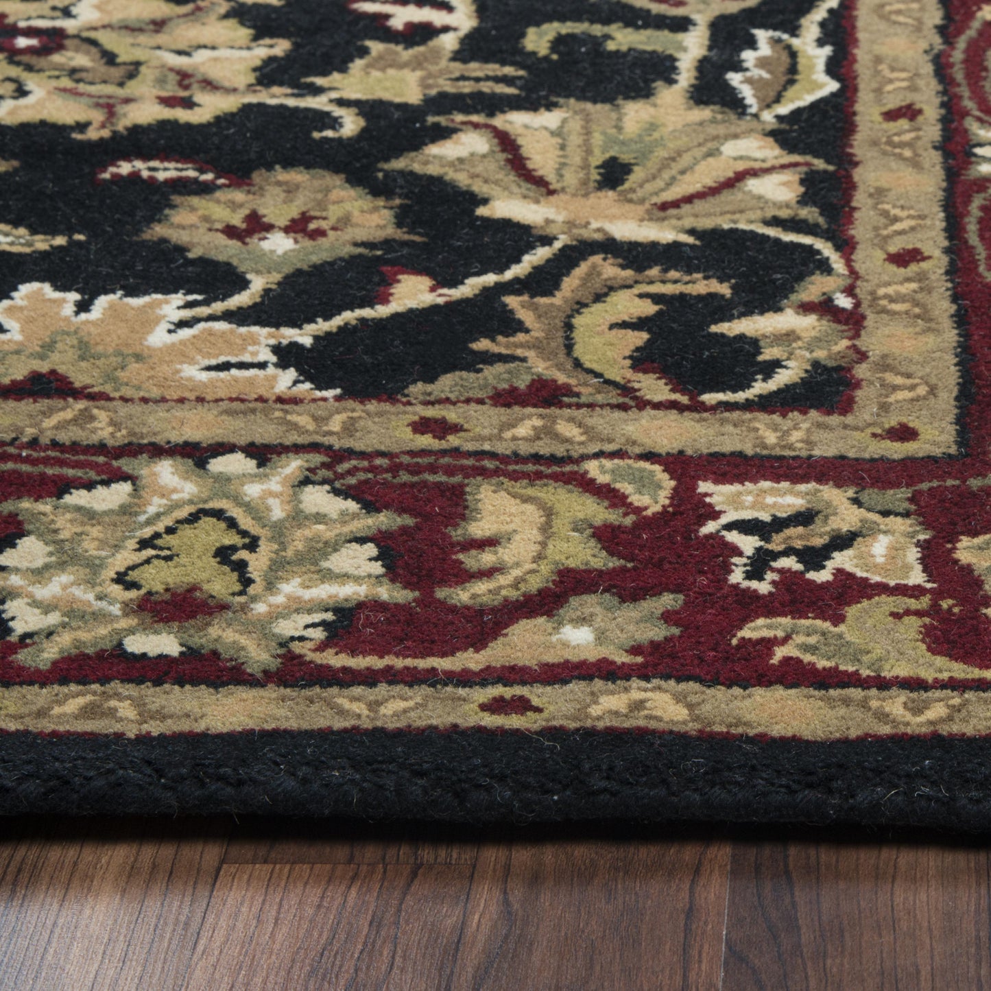 Volare VO0821 Black Hand-Tufted Rug - Rizzy