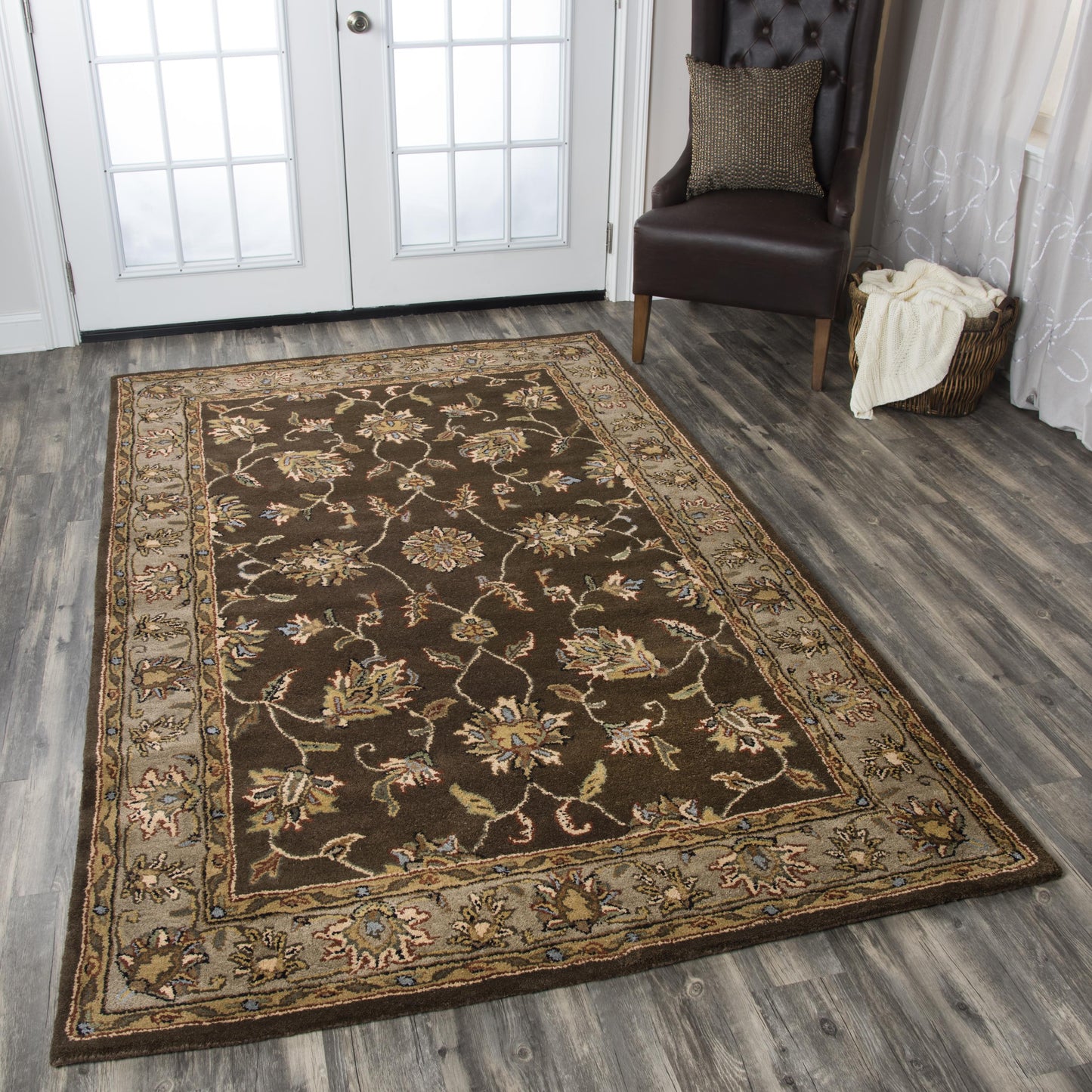 Volare VO1145 Brown Hand-Tufted Rug - Rizzy