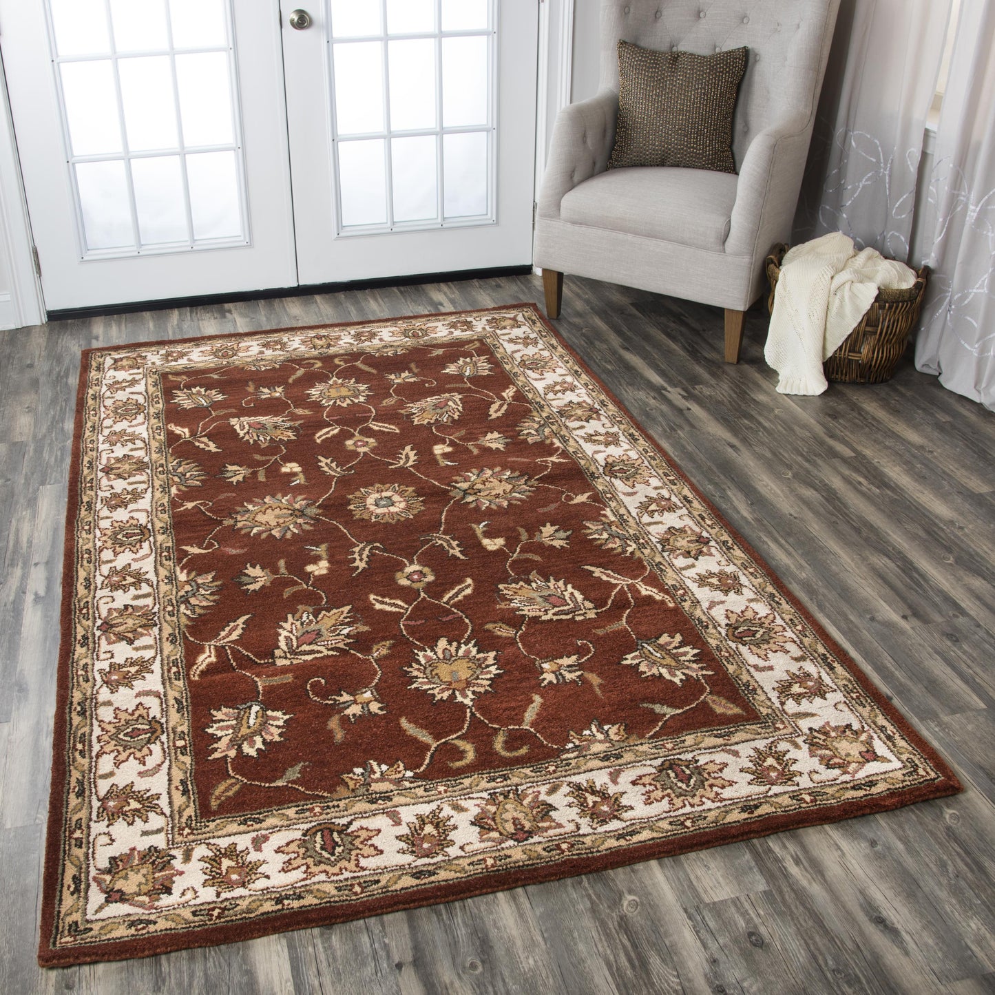 Volare VO1244 Rust Hand-Tufted Rug - Rizzy