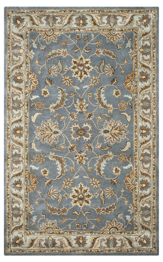 Volare VO1427 Gray/Blue Hand-Tufted Rug - Rizzy