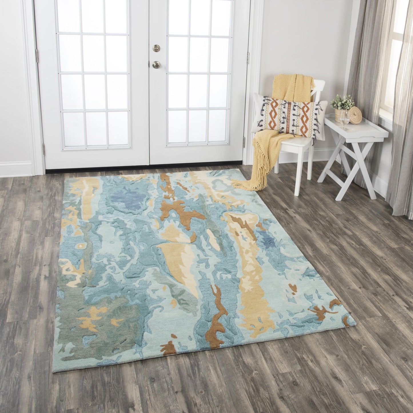 Vogue VOG102 Aqua  Hand Tufted Rug - Rizzy