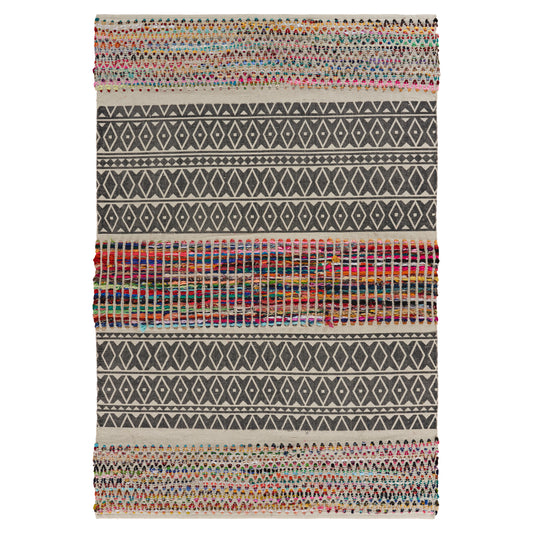 Vogue-04608 Bohemian/Eclectic Handmade Multi/Gray Indoor Area Rug - LR Home