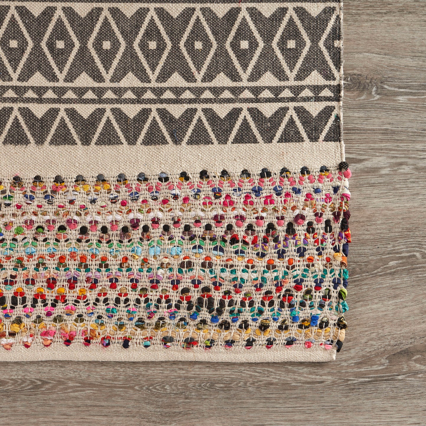 Vogue-04608 Bohemian/Eclectic Handmade Multi/Gray Indoor Area Rug - LR Home