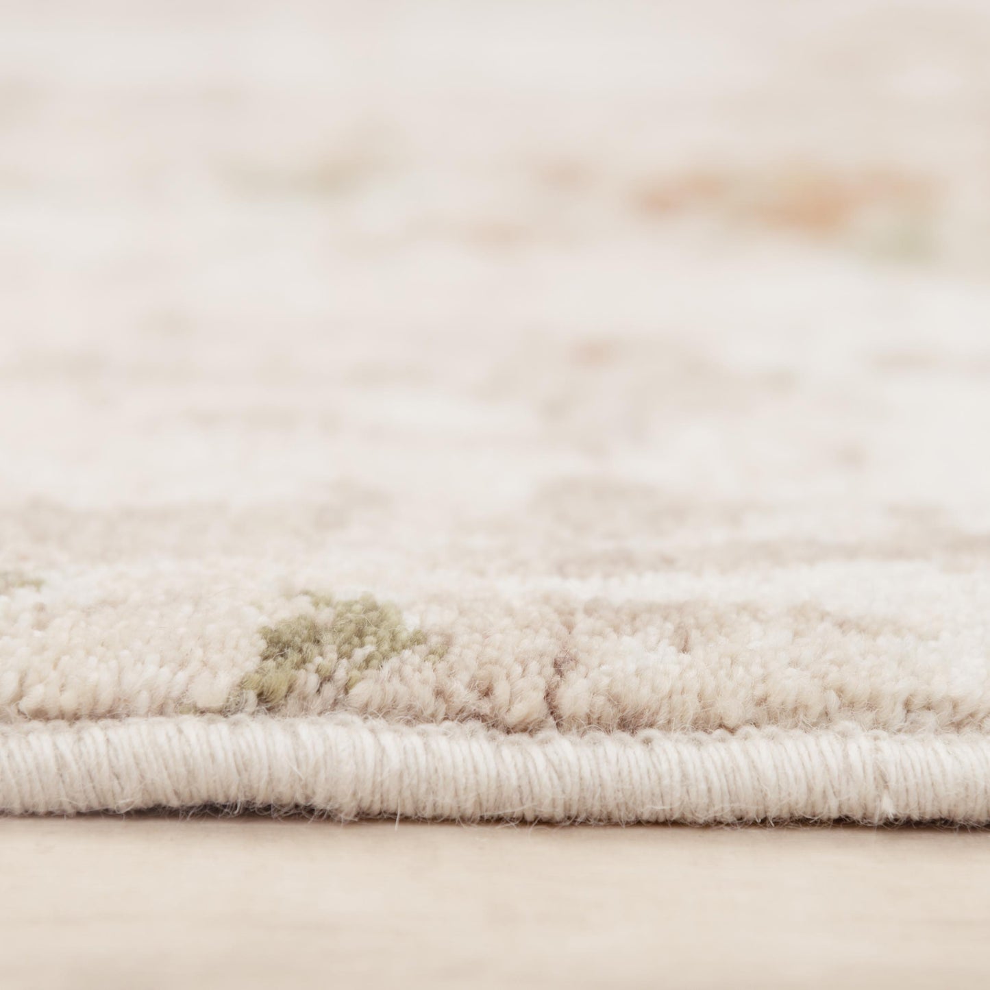 Ventura VRA748 Beige/Green Power Loomed Rug - Rizzy