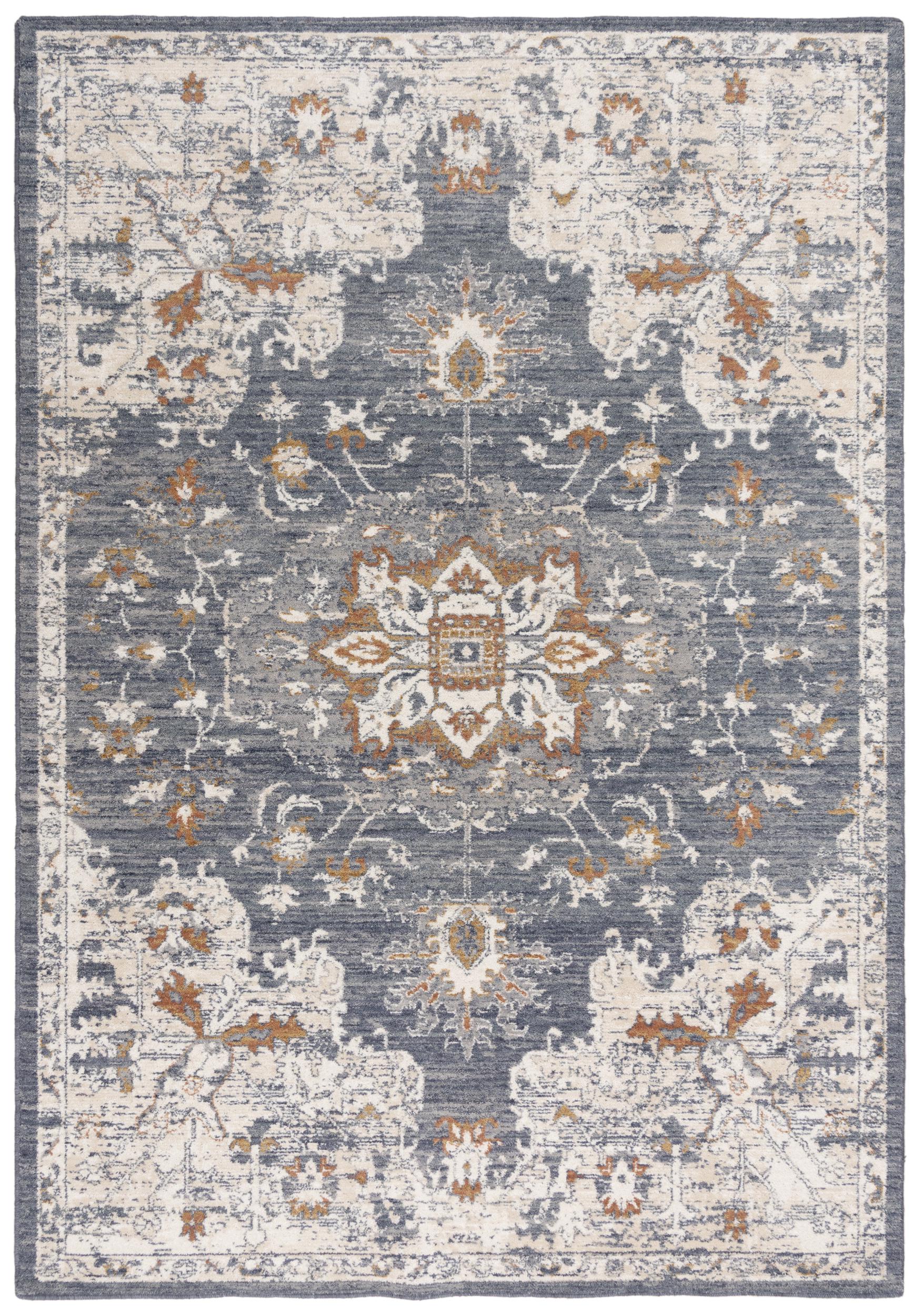 Ventura VRA750 Blue Power Loomed Rug - Rizzy – Rug Gallery Outlet