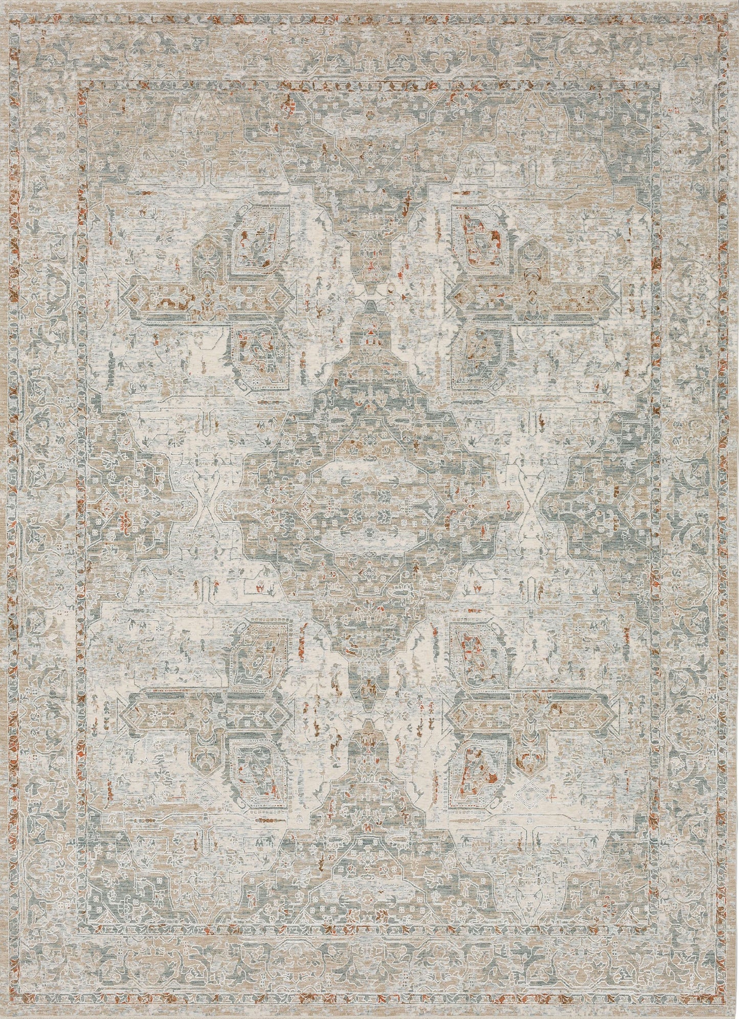 Via Salaria Cream Beige Area Rug - Karastan
