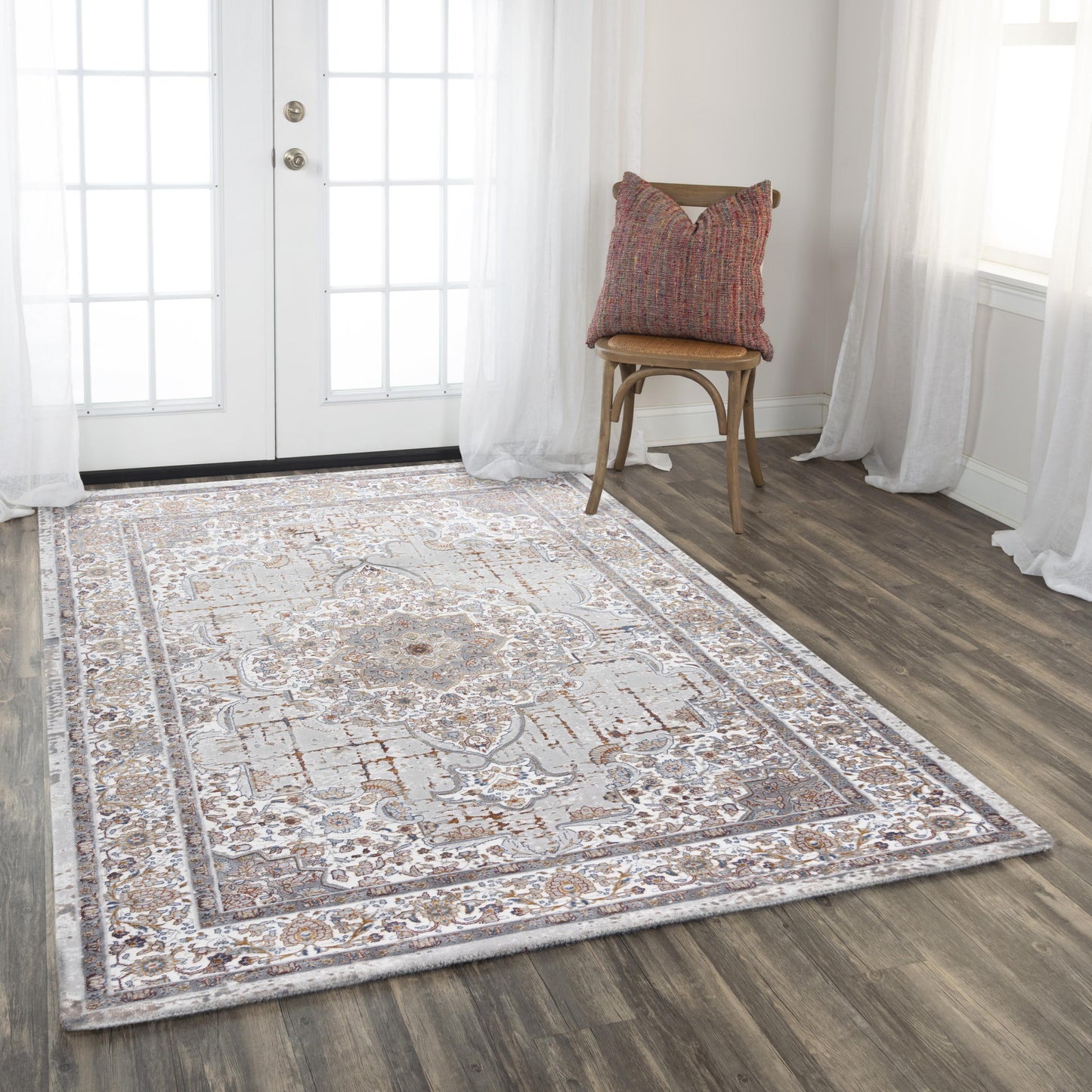 Westchester WES855 Gray/Multi Power Loomed Rug - Rizzy