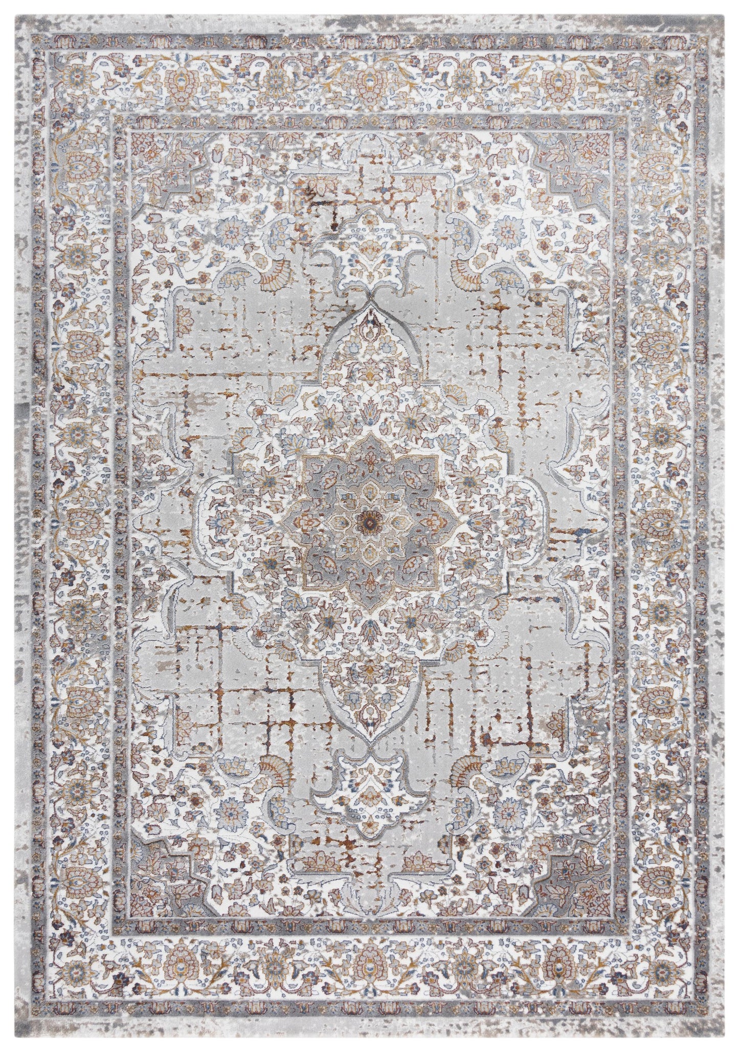 Westchester WES855 Gray/Multi Machine-Made Rug - Rizzy