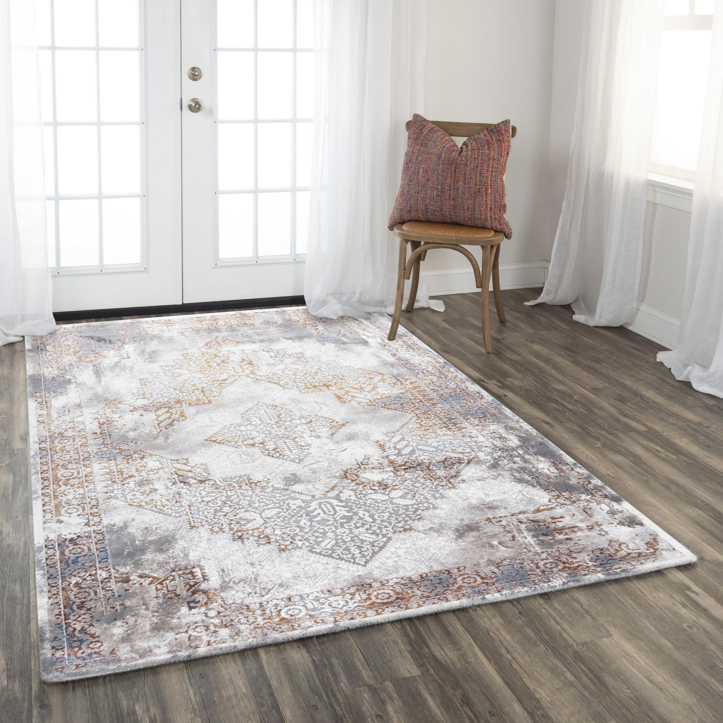 Westchester WES858 Ivory/Multi Power Loomed Rug - Rizzy