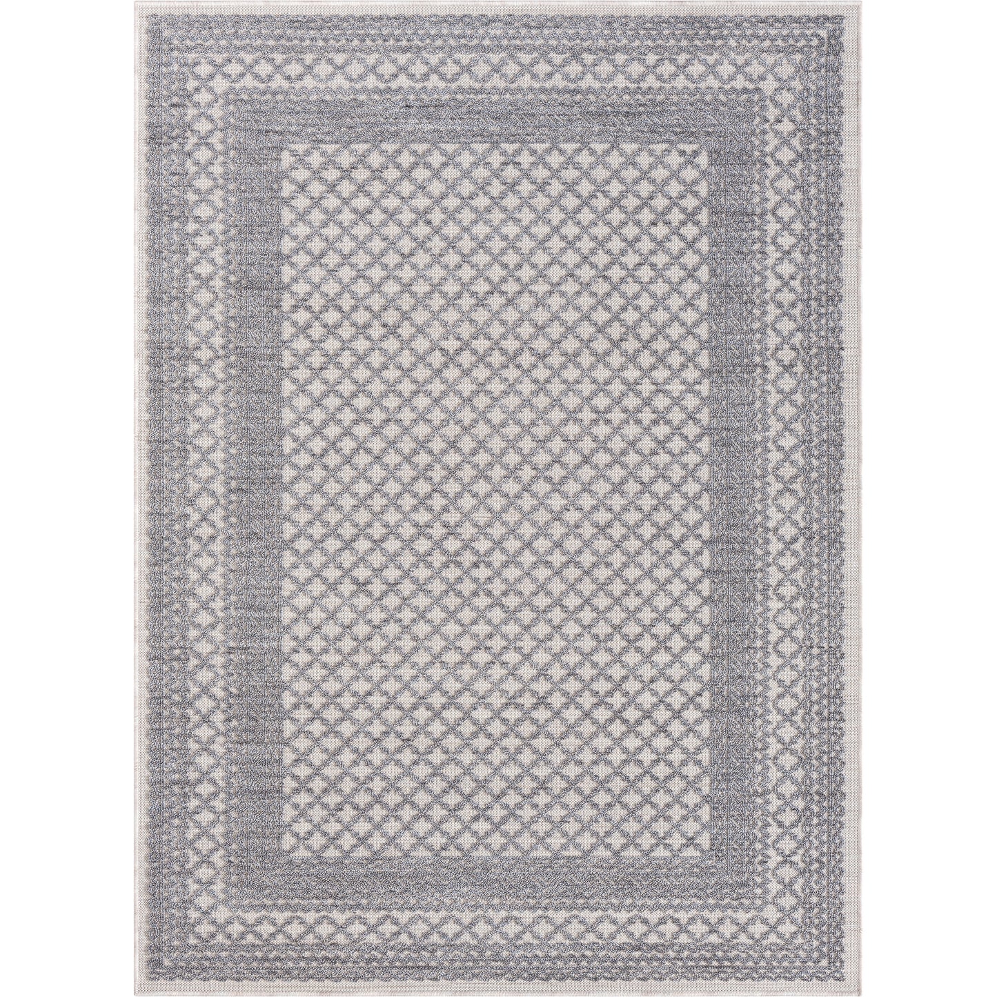 Westport-82291 Casual Power-Loomed Light Blue Polypropylene Indoor/Outdoor Area Rug - LR Home