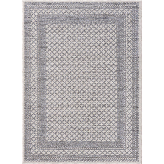 WESTP-82290 Transitional/Casual Machine Made Light Blue PET Yarn Indoor/Outdoor Area Rugs - LR Home