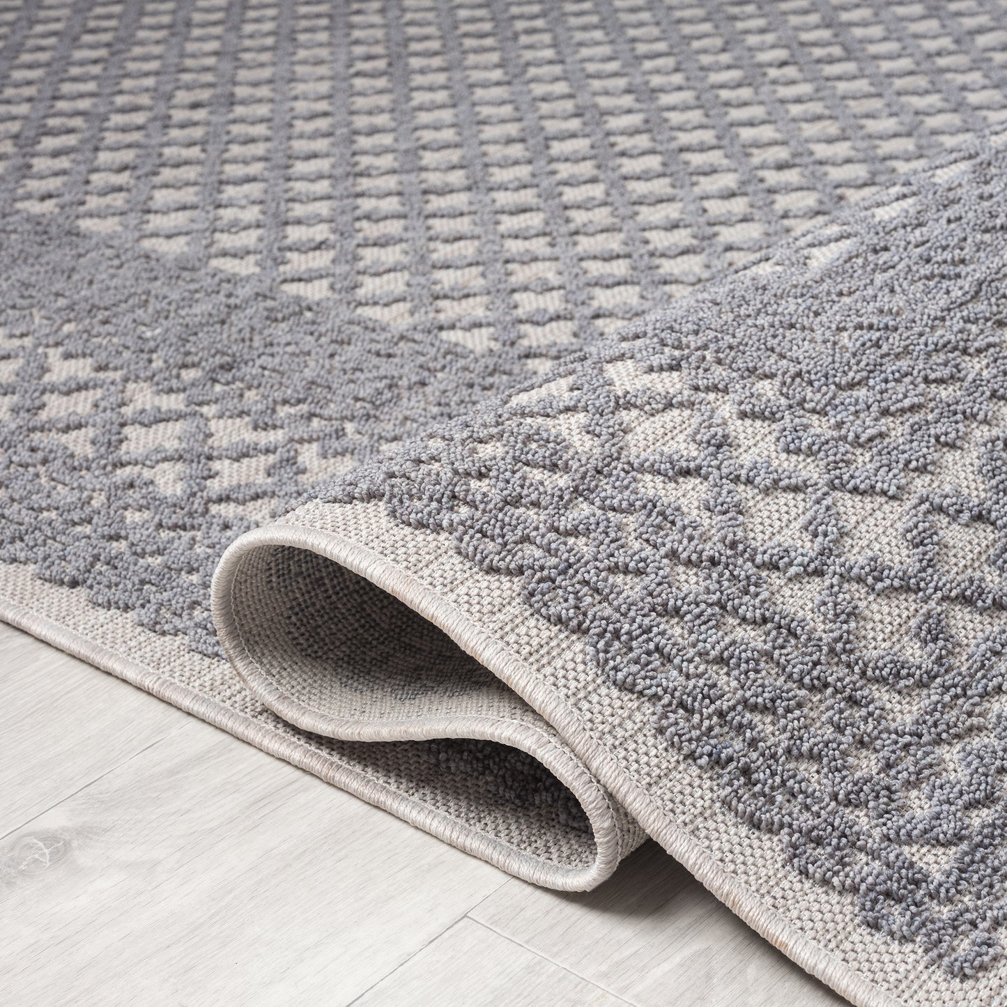 Westport-82291 Casual Power-Loomed Light Blue Polypropylene Indoor/Outdoor Area Rug - LR Home