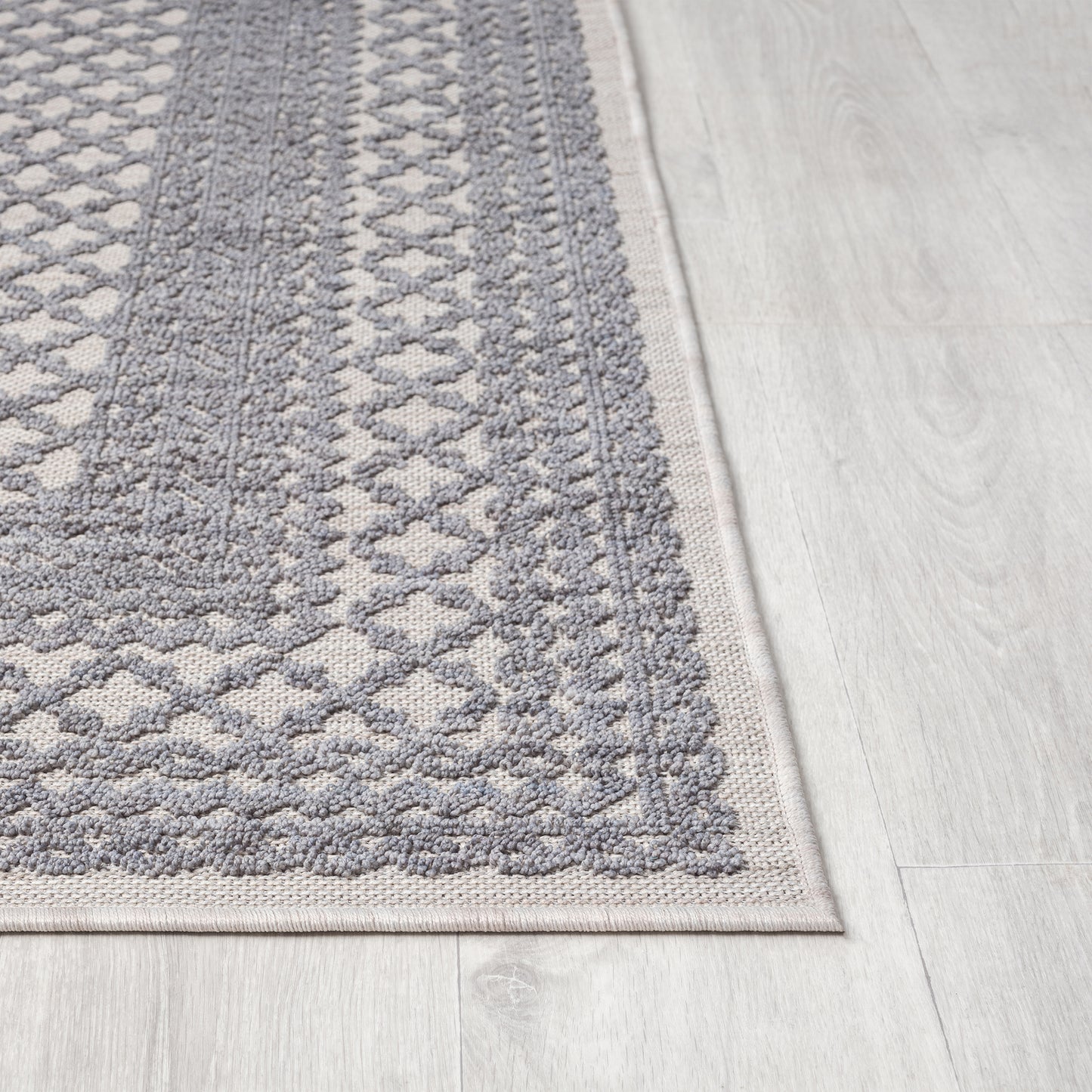 Westport-82291 Casual Power-Loomed Light Blue Polypropylene Indoor/Outdoor Area Rug - LR Home