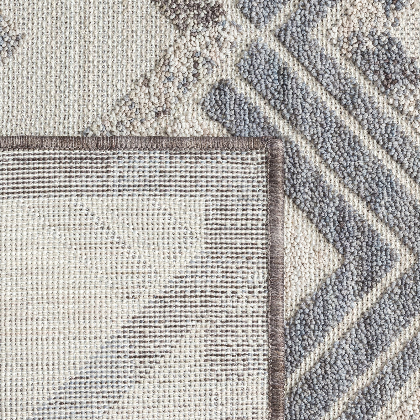 Westport-82292 Southwestern Power-Loomed Light Blue/Ivory Polypropylene Indoor/Outdoor Area Rug - LR Home