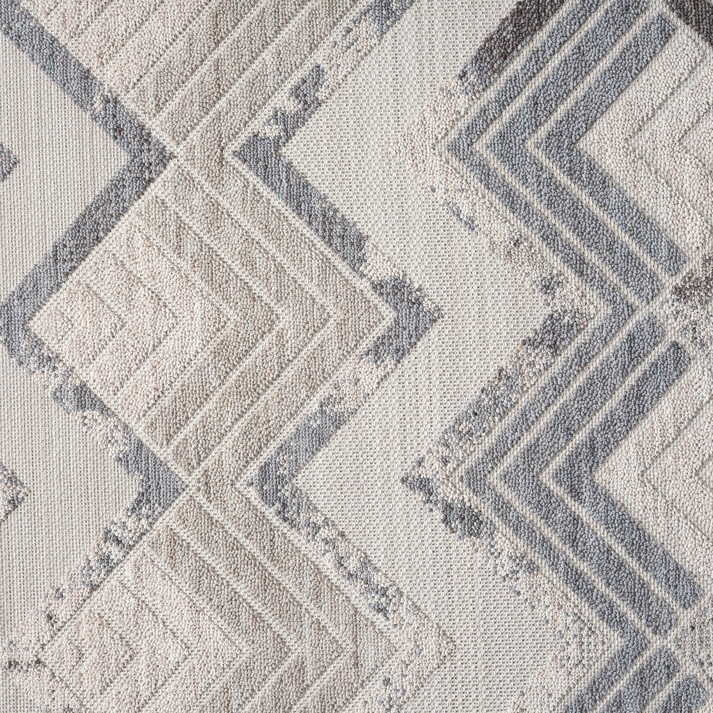 Westport-82292 Southwestern Power-Loomed Light Blue/Ivory Polypropylene Indoor/Outdoor Area Rug - LR Home